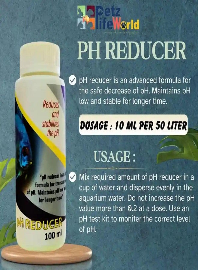 مُعالج مياه أحواض السمك من أكواتيك ريميديز (عبوة من قطعتين) | مُزيل AMo-No - 100 مل ومُخفّض درجة الحموضة - 100 مل من بيتزلايف وورلد - Image 4